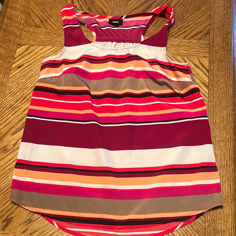 Wasson tank racerback top blouse with gathering size S